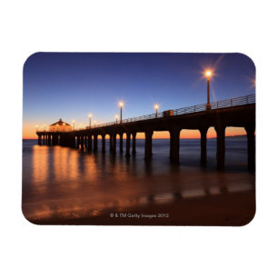 Magnet Flexible Pilier de Manhattan Beach au coucher du soleil, la