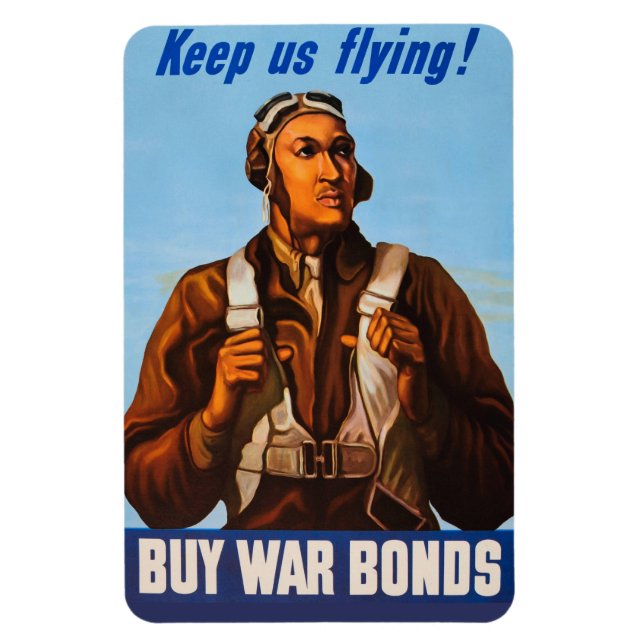 Magnet Flexible Pilotes d'aviation afro-américains de 2ÈME GUERRE  (Vertical)