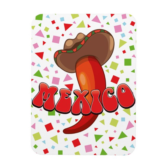 Magnet Flexible Piment Mexique Chilli mignon party (Vertical)