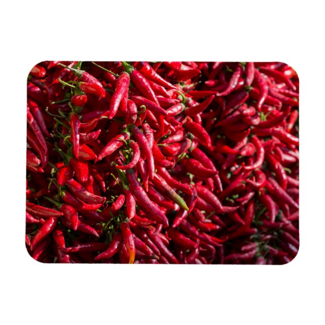 Magnet Flexible Piment Rouge Épicé Dans La Ville De Kalocsa (Horizontal)