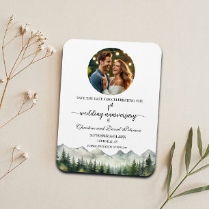 Magnet Flexible Pin de montagne 1 Anniversaire du Mariage Enregist