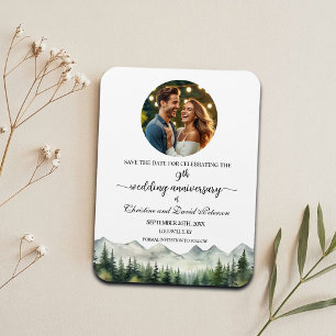 Magnet Flexible Pin de montagne 9 Anniversaire du Mariage Enregist