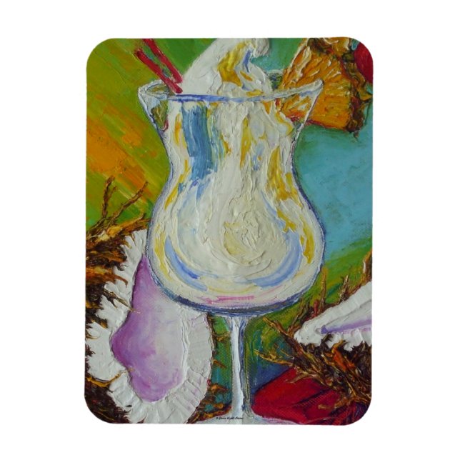 Magnet Flexible Pina Colada & Aimant à la noix de coco (Vertical)