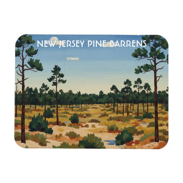 Magnet Flexible Pine Barrens New Jersey Travel (Horizontal)