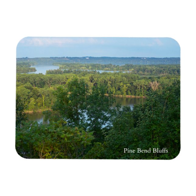 Magnet Flexible Pine Bend Bluffs surplombant le fleuve Mississippi (Horizontal)