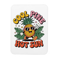 Pine Cool Soleil Chaud Vibes Rétro Ananas Été