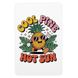 Magnet Flexible Pine Cool Soleil Chaud Vibes Rétro Ananas Été