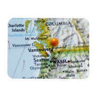 Pingle de carte placée à Vancouver, Canada sur la 