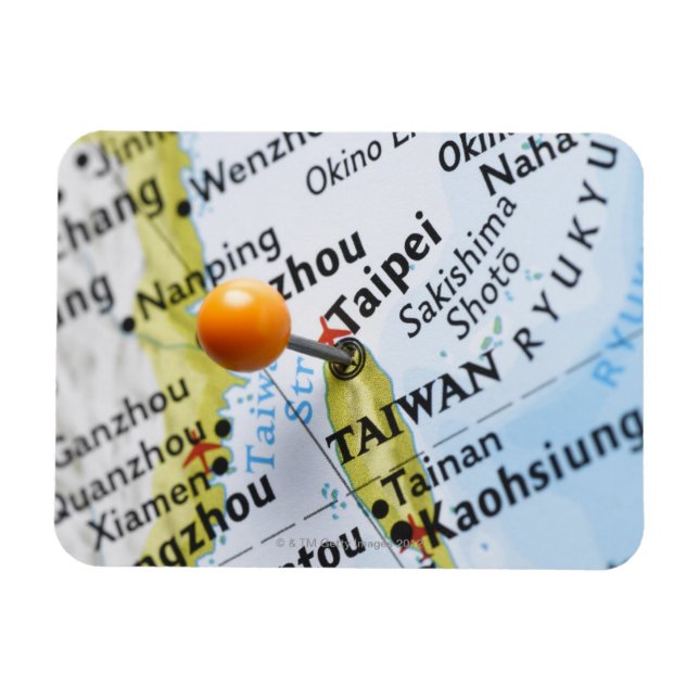 Magnet Flexible Pinglette de carte placée à Taipei, Taïwan sur la  (Horizontal)