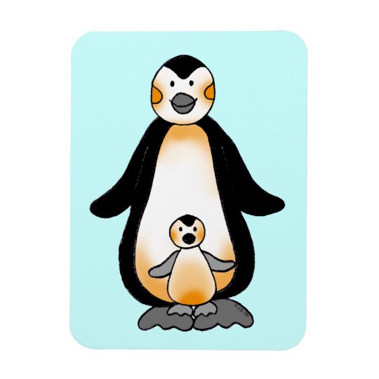 Magnet Flexible Pingouin De Maman Papa Et De Bebe Baby Shower Zazzle Fr