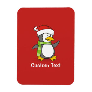 Magnet Flexible Pingouin de Noël marchant sur la neige