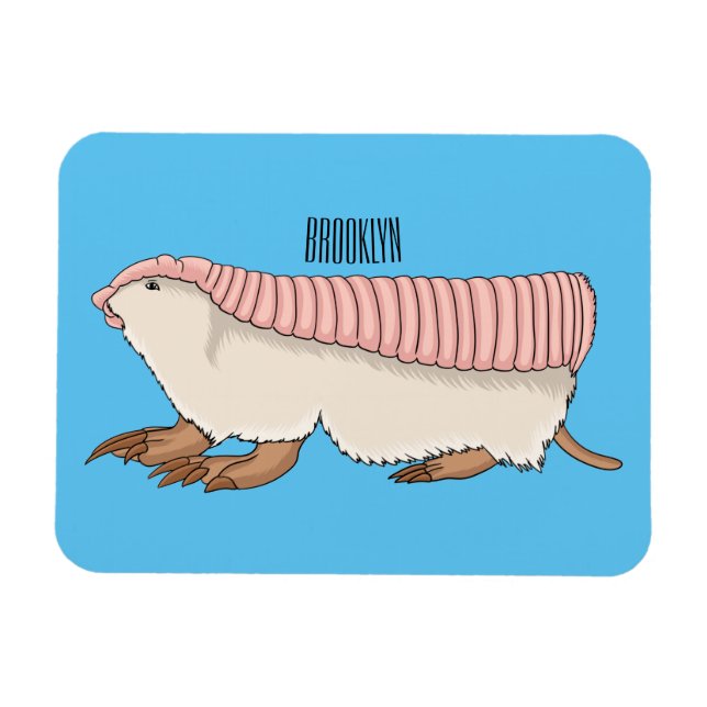Magnet Flexible Pink fairy armadillo (Horizontal)