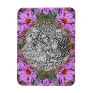 Magnet Flexible Pink New England Aster Flowers Ajouter Votre Photo