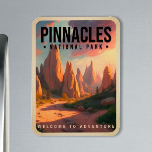Magnet Flexible Pinnacles National Park Californie Vintage
