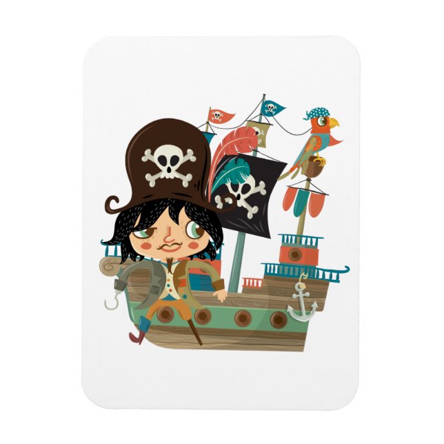 Magnet Flexible Pirate et bateau de pirate (Vertical)