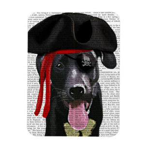 Magnet Flexible Pirate noir de Labrador