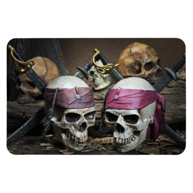 Magnet Flexible Pirate Skuls aimant photo (Horizontal)