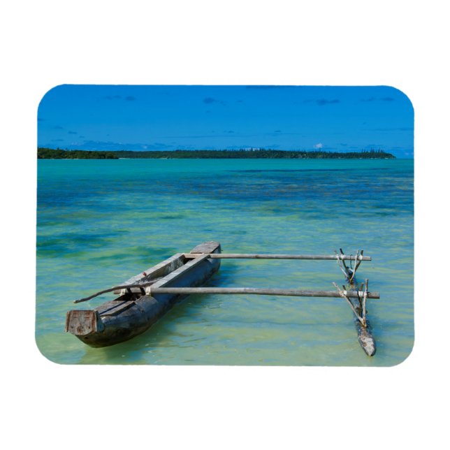 Magnet Flexible Pirogue à balancier dans un océan peu profond (Horizontal)