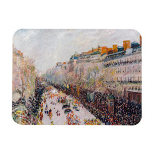 Magnet Flexible Pissarro - Montmartre, Mardi Gras sur le boulevard