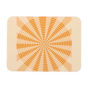 Magnet Flexible Pissenlit, Spirale Orange, Art Abstrait Bohème