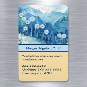 Magnet Flexible Pissenlits et vue sur la nature de montagne Consei