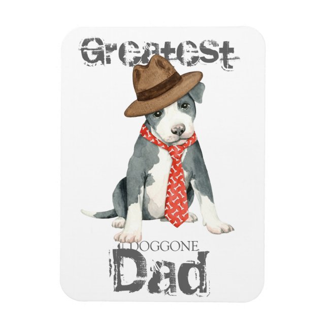 Magnet Flexible Pit Bull Papa (Vertical)