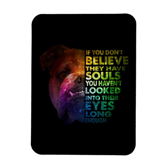 Magnet Flexible Pitbull regarda Dans Leurs Yeux Assez Longs Chiens (Vertical)
