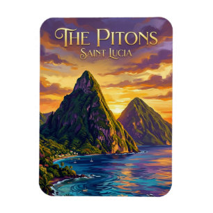 Magnet Flexible Pitons Sainte-Lucie