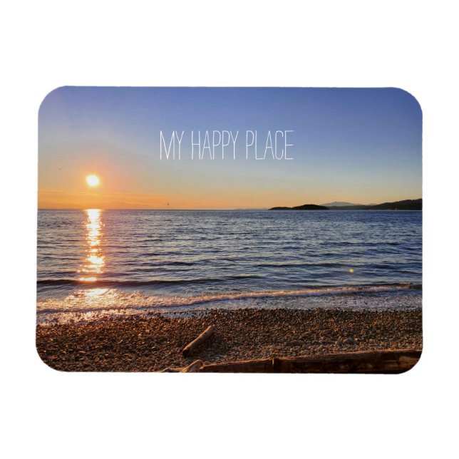 Magnet Flexible Pittoresque Beach Sunset Photo (Horizontal)