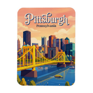 Magnet Flexible Pittsburgh Skyline États-Unis