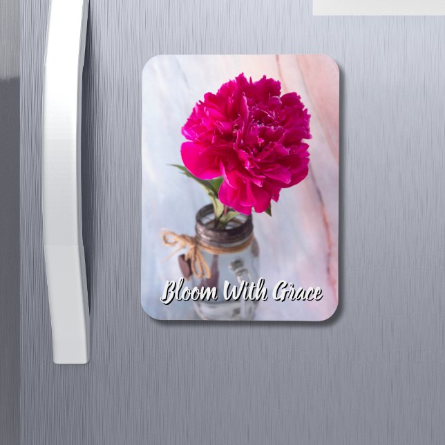 Magnet Flexible Pivoine Violette Bloom With Grace Dans Un Vase (Créateur téléchargé)