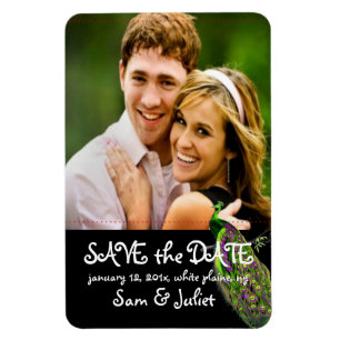 Magnet Flexible PixDezines paon photo enregistrer date/do-it-yours