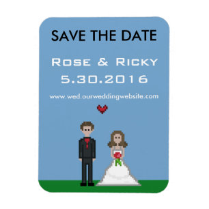 Magnet Flexible Pixel Gamer Enregistrer le Mariage de date