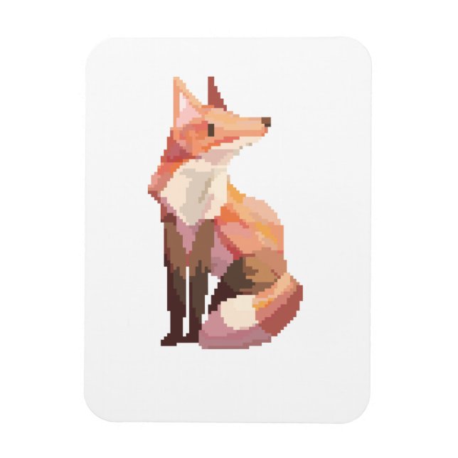 Magnet Flexible Pixelart, renard (Vertical)