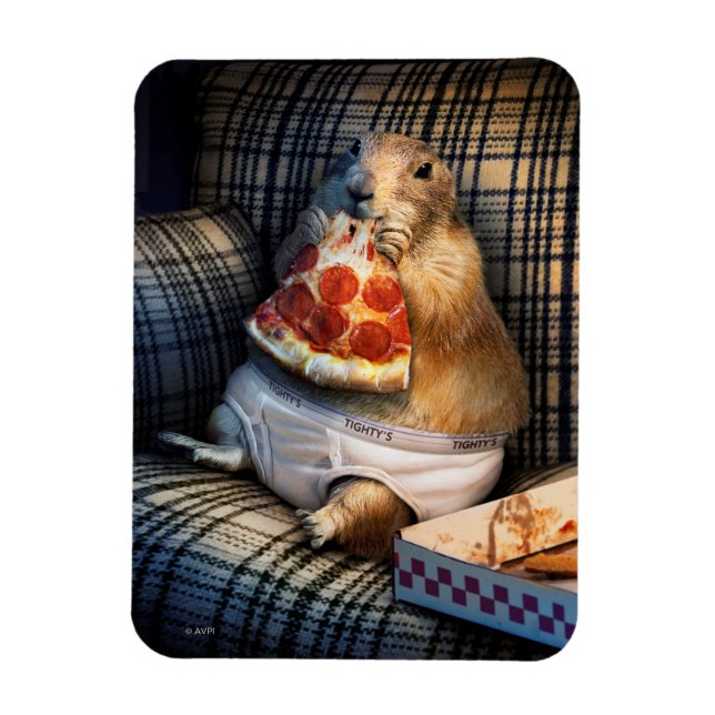 Magnet Flexible Pizza de chien des Prairies (Vertical)