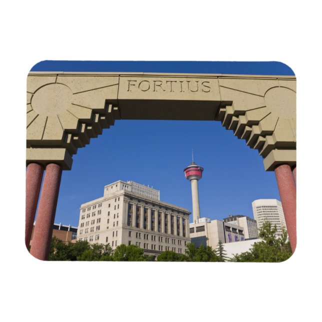 Magnet Flexible Place olympique et tour de Calgary, Alberta, Canad (Horizontal)
