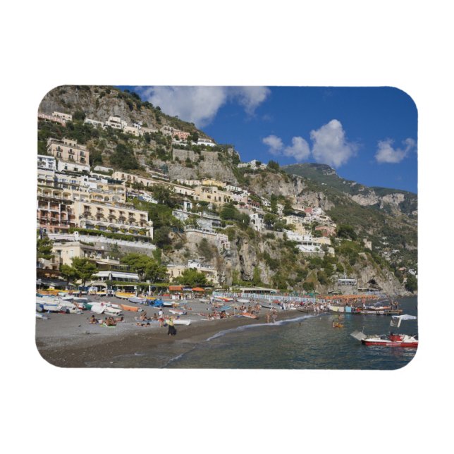 Magnet Flexible Plage à Positano, Campanie, Italie (Horizontal)