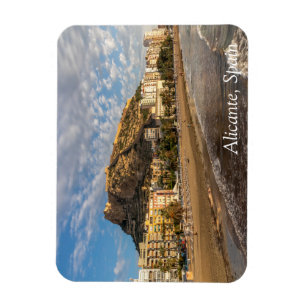 Magnet Flexible Plage Alicante au lever du soleil, Espagne
