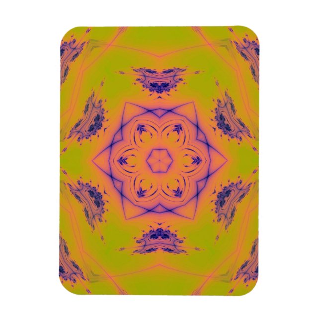 Magnet Flexible Plage Coucher de soleil Dégradé Mandela (Vertical)