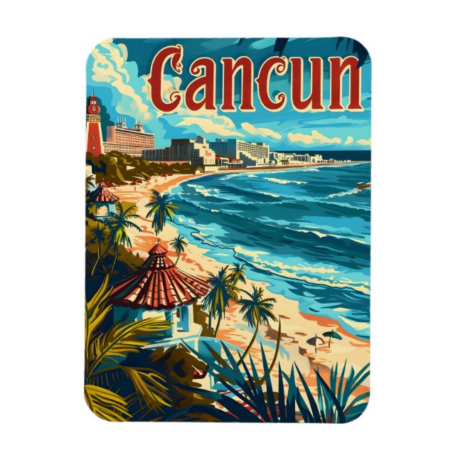 Magnet Flexible Plage de Cancun (Vertical)