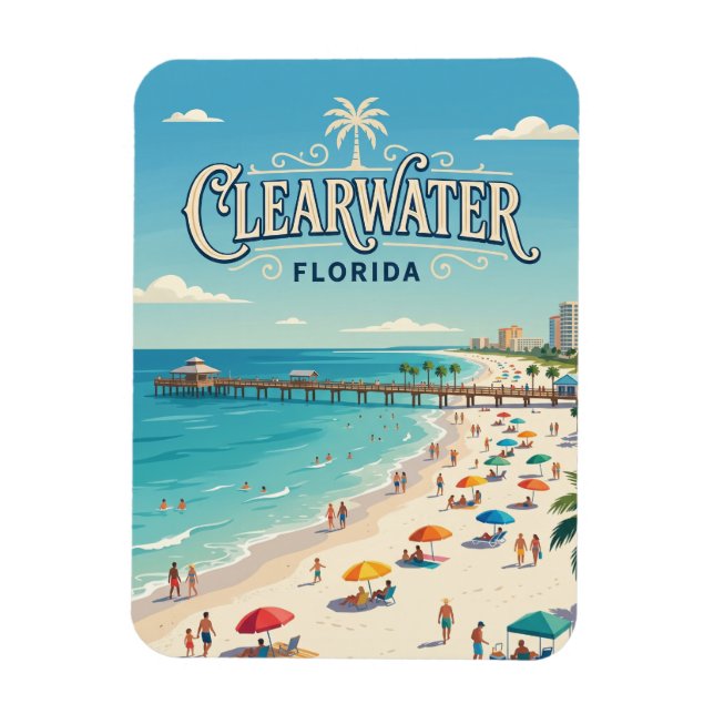 Magnet Flexible Plage de Clearwater États-Unis (Vertical)