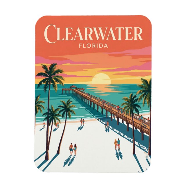 Magnet Flexible Plage de Clearwater États-Unis (Vertical)