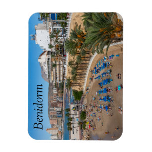 Magnet Flexible Plage de Del Malpas, Benidorm, Costa Blanca, Espag