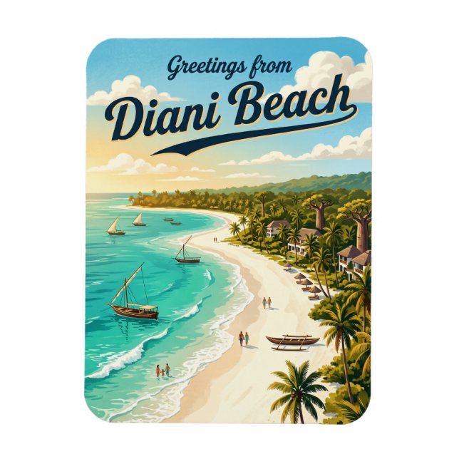 Magnet Flexible Plage de Diani Kenya (Vertical)