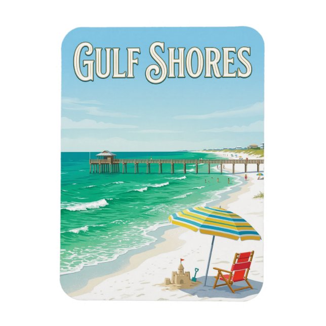 Magnet Flexible Plage de Gulf Shores (Vertical)