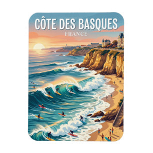 Magnet Flexible Plage de la Côte des Basques France
