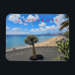 Magnet Flexible Plage de Lanzarote et nuages vue aimant<br><div class="desc">Une image parfaite vue sur une plage de l'île de Lanzarote aux Canaries imprimée sur un aimant souvenir frigo.</div>