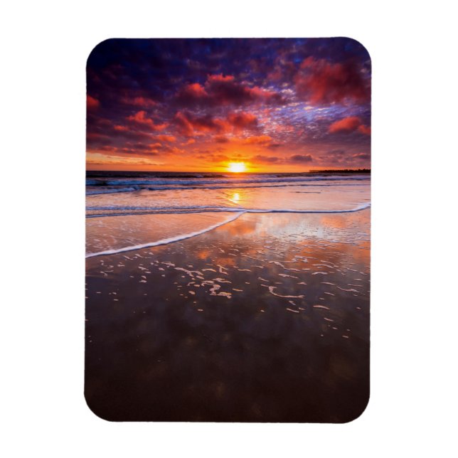 Magnet Flexible Plage de l'État de Ventura au coucher du soleil (Vertical)