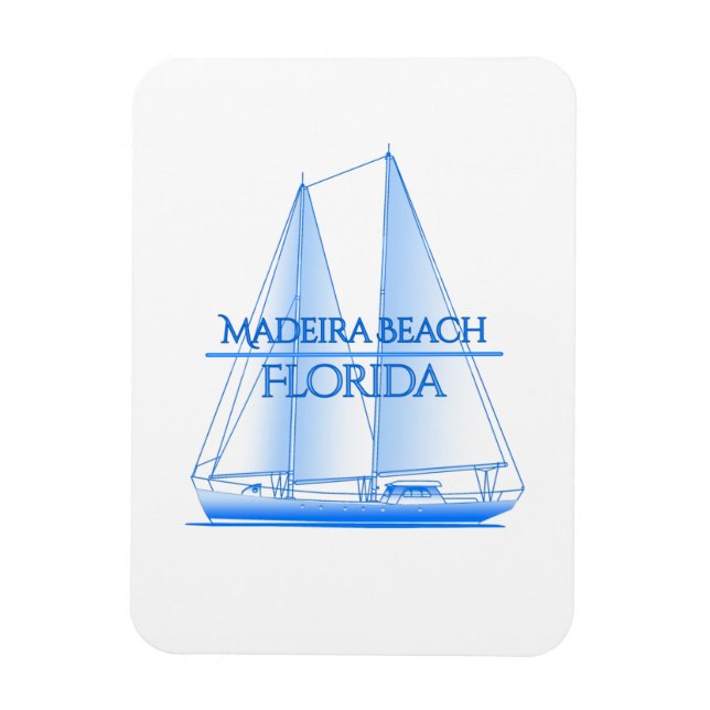Magnet Flexible Plage de Madeira Plage Côtière Nautique Voile (Vertical)