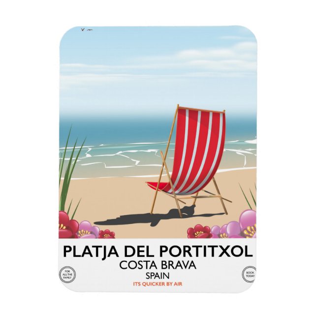 Magnet Flexible Plage de Portitxol, Costa Brava, Espagne (Vertical)